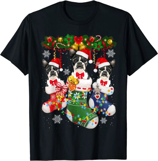 Discover Boston Terrier Christmas T-Shirt