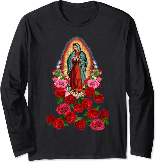 Virgin Mary Our Lady of Guadalupe Catholic Saint Long Sleeve