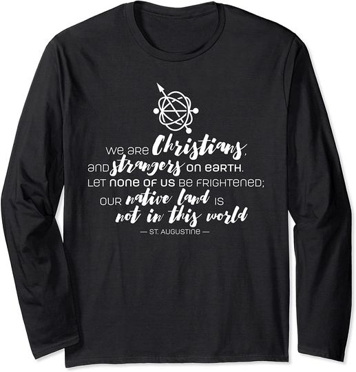 St Augustine of Hippo Catholic Saint Quotes Long Sleeve
