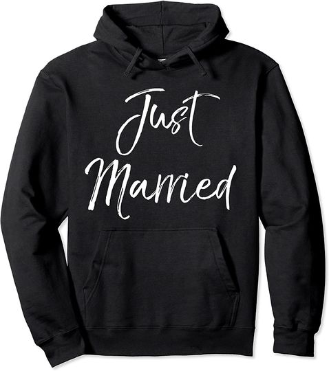Cute Honeymoon Gifts for Husband & Wife Just Married Pullover Hoodie
