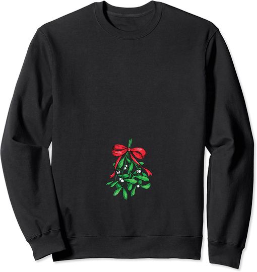 Christmas Mistletoe Below The Belt Funny Xmas Humor Gift Sweatshirt
