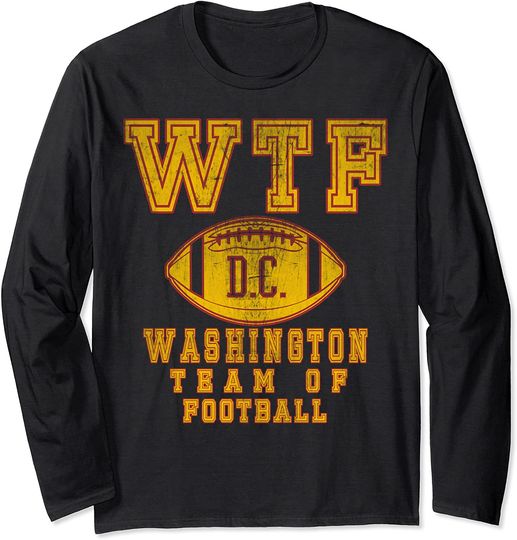 Vintage DC WTF Washington team of football Gift Sport Long Sleeve