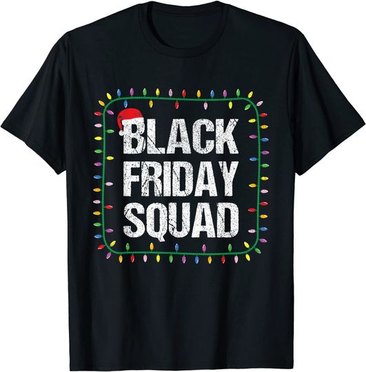 Vintage Black Friday Squad Christmas Light T-Shirt