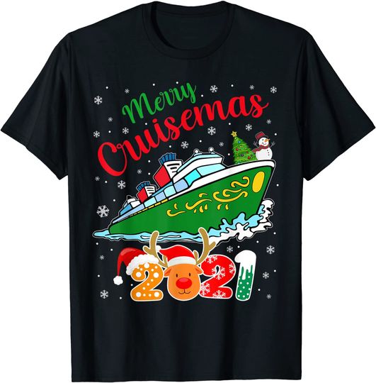 Merry Cruisemas 2021 Christmas Santa Reindeer Cruise T-Shirt