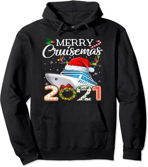 Merry Cruisemas 2021 Christmas Santa Reindeer Xmas Gifts Pullover Hoodie