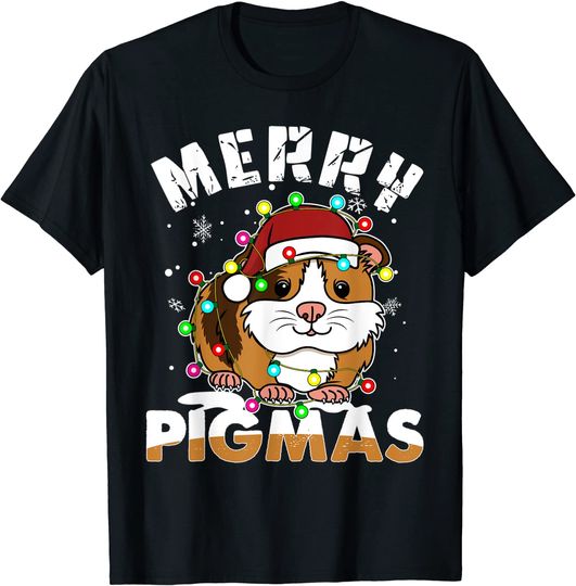 Merry Pigmas Funny Xmas Christmas Guinea Pig Lover T-Shirt