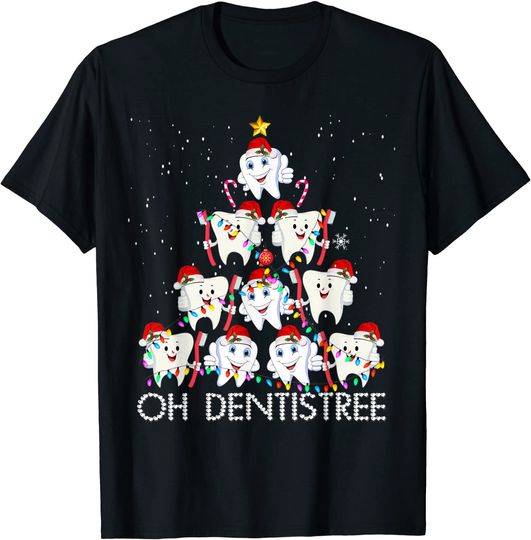 Discover Oh Dentistree Funny Xmas Christmas Dentist Dental Assistant T-Shirt
