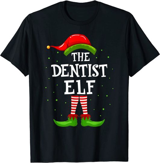 Discover The Dentist Elf Christmas Matching Family Pajama Costume T-Shirt