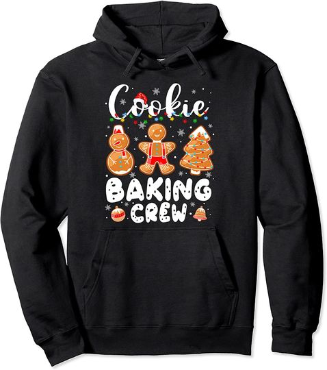 Cookie Baking Crew Christmas Gingerbread Santa Family Group Pullover Hoodie
