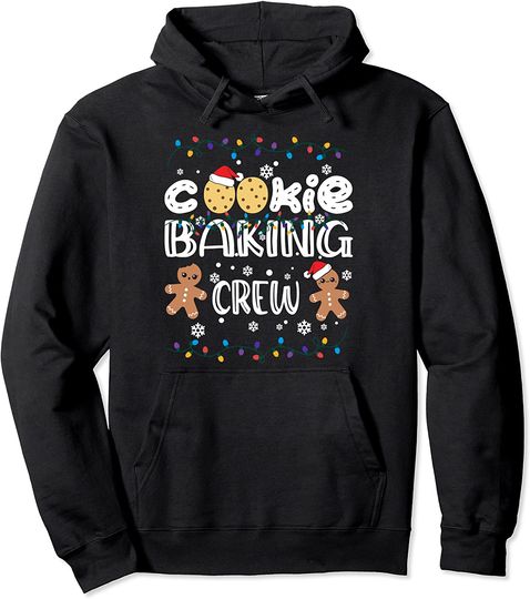 Christmas Lights Christmas Cookie Baking Crew Pullover Hoodie