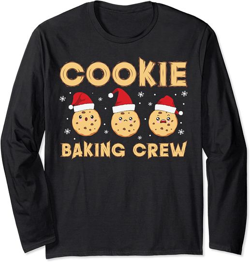 Cookie Baking Crew Xmas Matching Family Christmas Pajama Long Sleeve T-Shirt