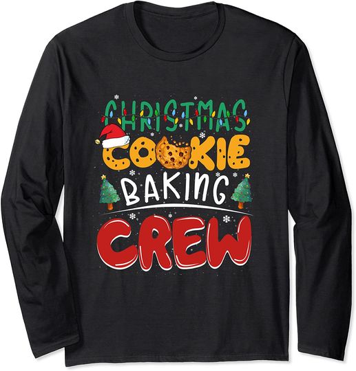 Cute Gingerbread Christmas Cookie Baking Crew Gift Long Sleeve T-Shirt