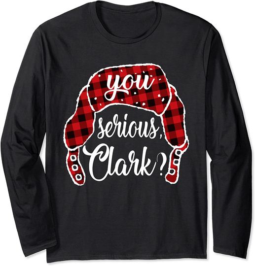 You Serious Clark Christmas Vacation Plaid Red Funny Long Sleeve T-Shirt