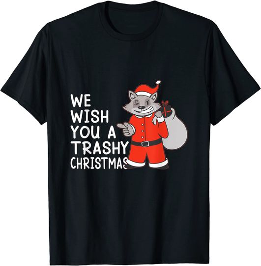 Raccoon We wish you a trashy Christmas T-Shirt