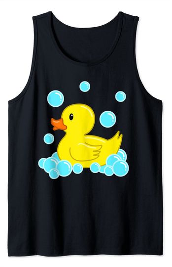 Cute Yellow Duck Duckie Bath Toys Rubber Ducky Tank Top