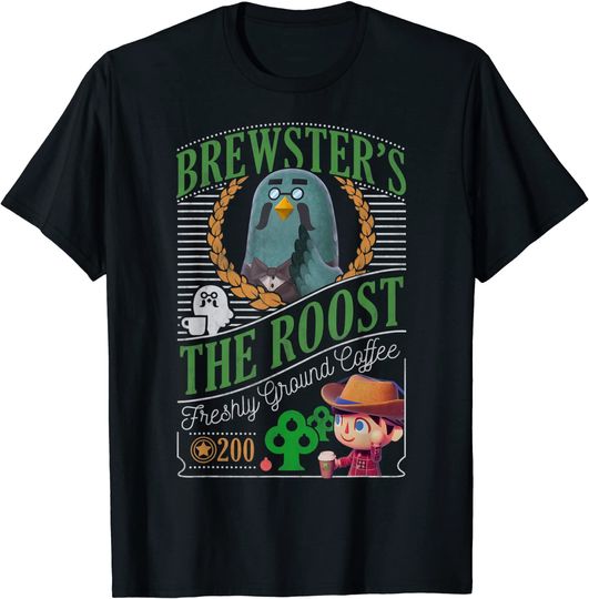 Animal Crossing Brewster's The Roost Cafe Graphic T-Shirt