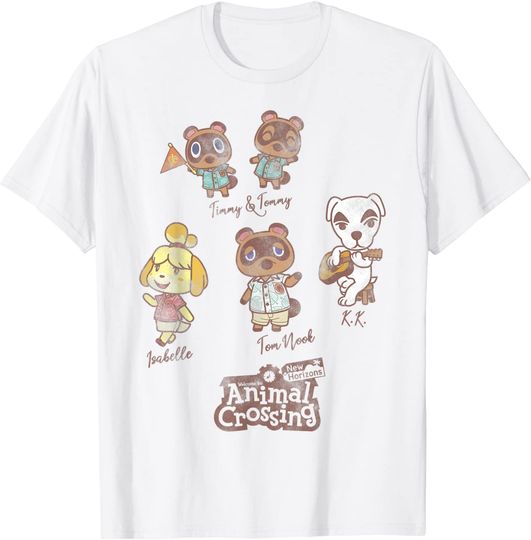 Animal Crossing New Horizons Group Shot Names T-Shirt