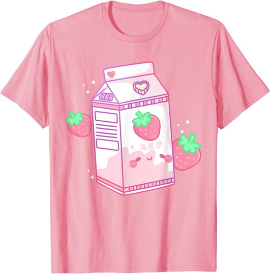 Strawberry Milk Shake Kawaii Anime T-Shirt