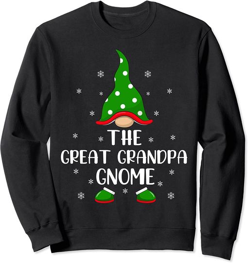 Discover Funny Matching Family Great Grandpa Gnome Christmas Sweatshirt