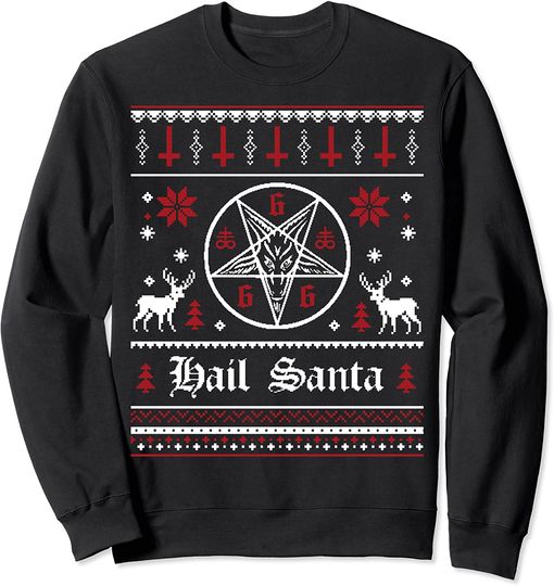 Saitan Sweatshirts Hail Santa