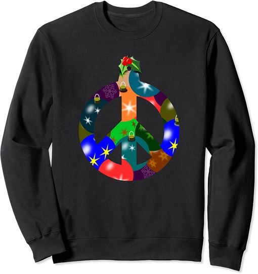 Discover Peace Sign Christmas Ornaments Sweatshirt