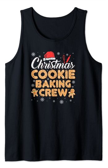 Gingerbread Christmas Cookie Baking Crew Tank Top