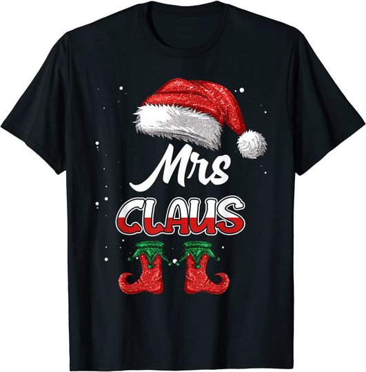 Mrs Claus Shirt Christmas Pajama Family Matching Xmas T-Shirt