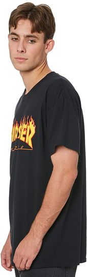 Black and yellow T shirts Thrasher