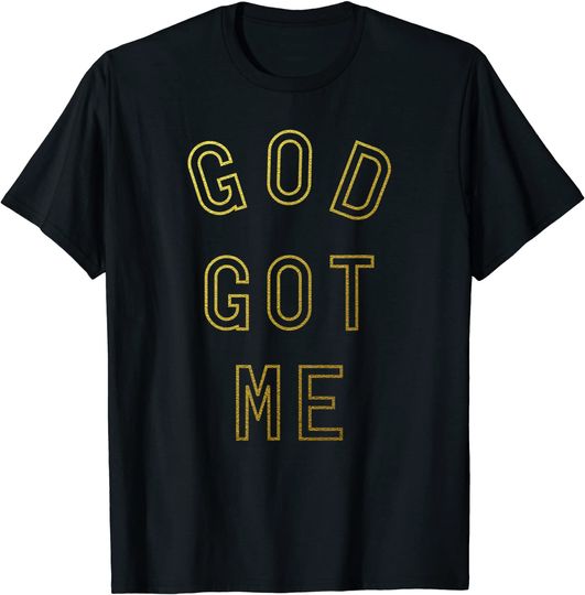 Black and yellow T shirts GOD GOT ME