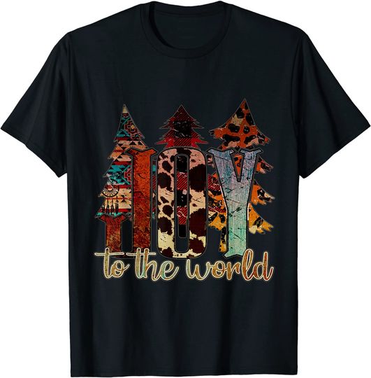 Joy To The World Christmas Western T-Shirt