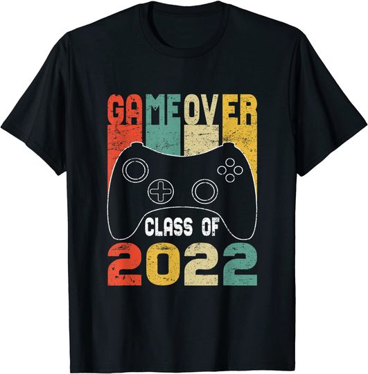 Game Over Class of 2022 Video Games Vintage Graduation Gamer T-Shirt