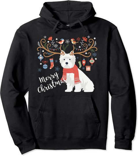 West Highland White Terrier Dog Christmas Hoodie