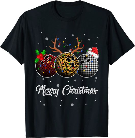 Merry Christmas Bowling Ball Costume Bowler T-Shirt