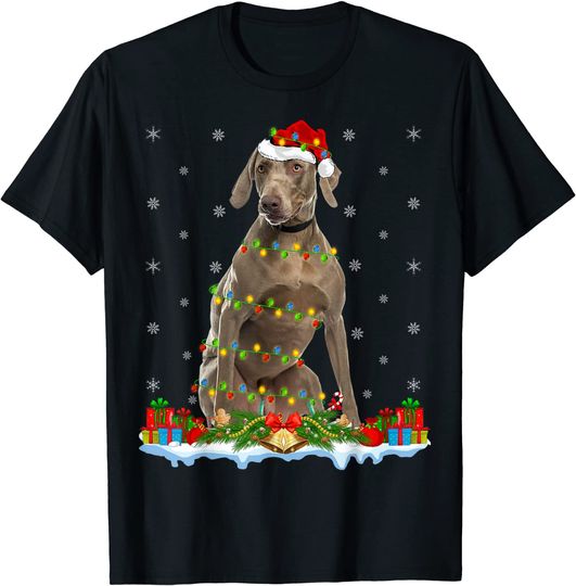 Weimaraner Dog Family Matching Santa Weimaraner Christmas T-Shirt
