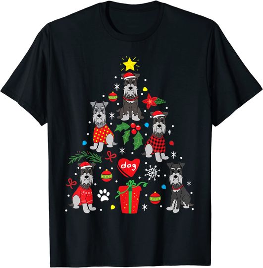 Schnauzer Christmas Tree Ornament Funny Pet Dog Gift T-Shirt