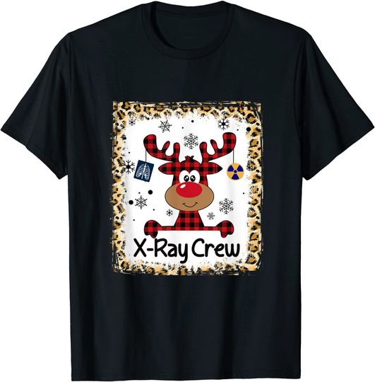 Bleached X-Ray Crew Reindeer Christmas T-Shirt