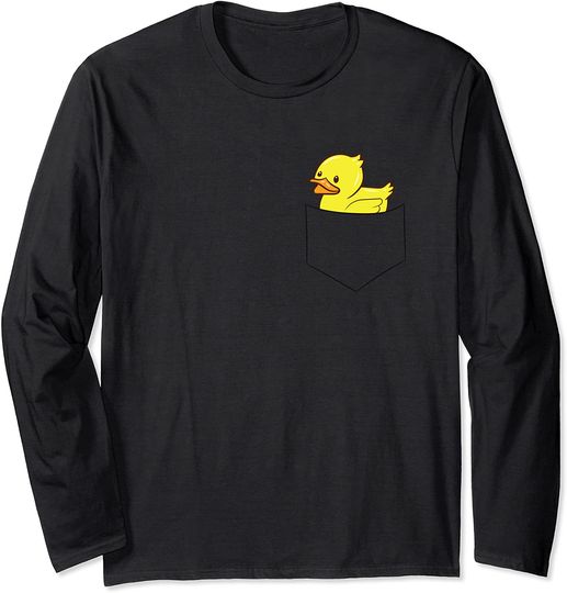 Rubber Duck In Pocket Duck In A Pocket Rubber Duck Long Sleeve