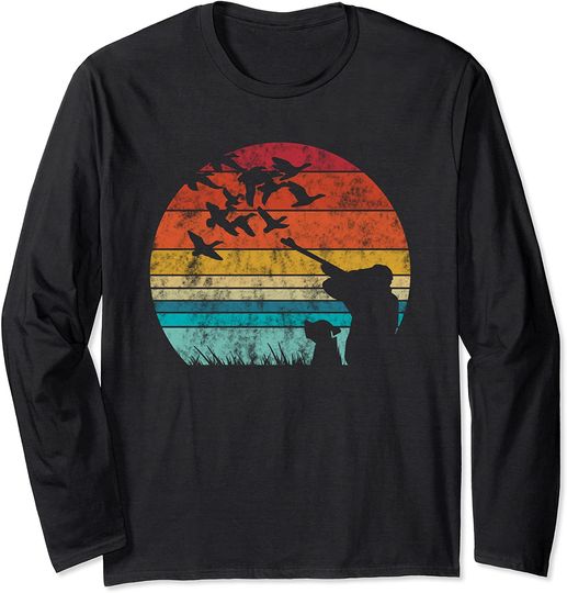Vintage Retro Style Duck Hunting Long Sleeve