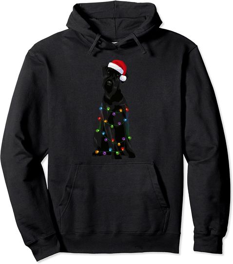 Giant Schnauzer Christmas Lights Xmas Dog Lover Pullover Hoodie