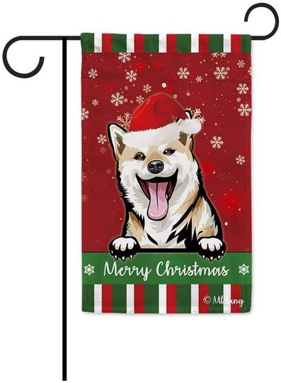 Shiba Inu Dog Christmas Flag