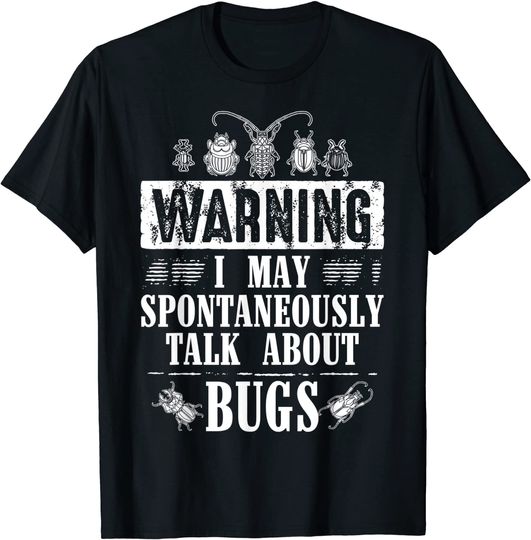 Cool Warning Talk About Bugs Funny Insect Collector Boy Gift T-Shirt