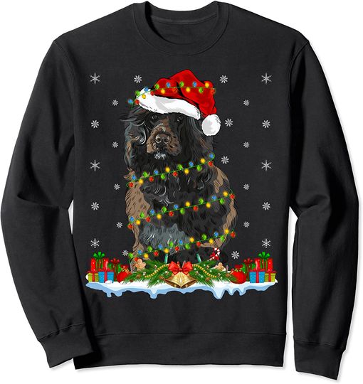Xmas Family Matching Santa Portuguese Water Dog Christmas Sweatshirt