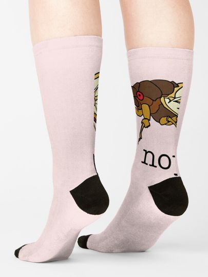 Cicada Unisex Socks Nope