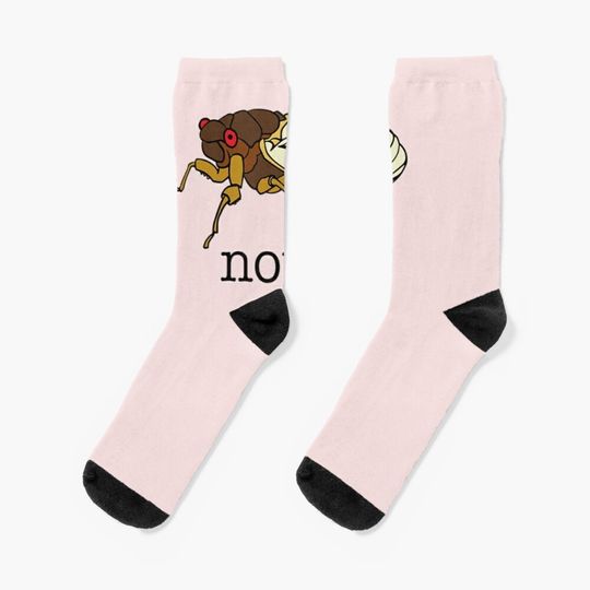 Cicada Unisex Socks Nope