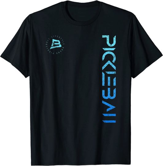 Pickleball T-shirt Distressed Blue Gradient Casual