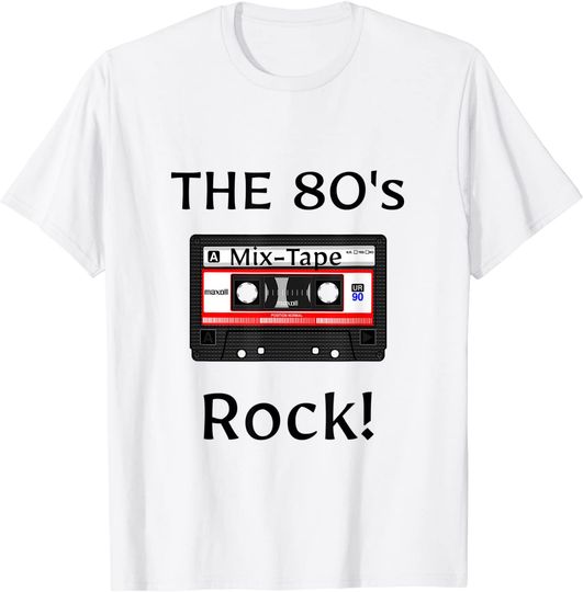 The 80's Rock ! Cassette Tape Black Print