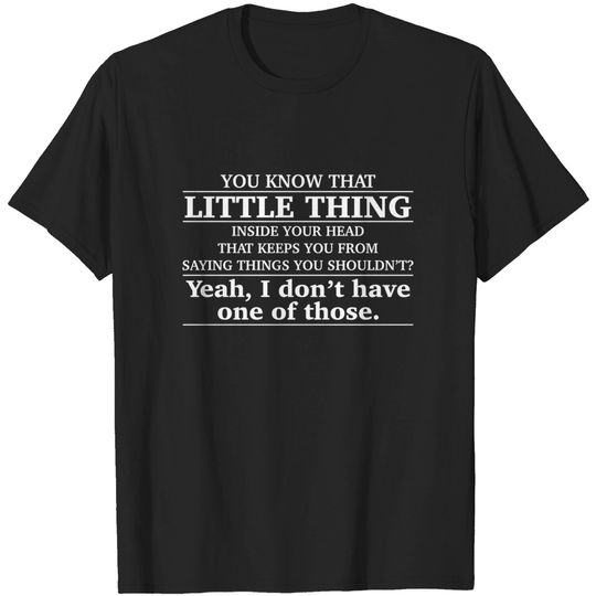 Little Thing Inside Your Head Funny Basic Cotton T-Shirt