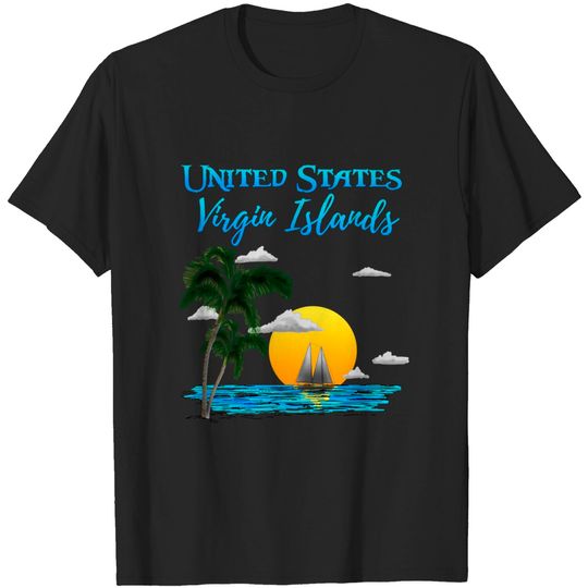 Discover U.S. Virgin Islands Ocean Sunset Sailor Boating T-Shirt