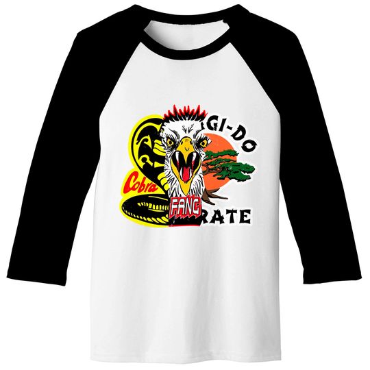 Cobra Kai Eagle Fang Miyagi Do Karate Mash Up Baseball Tees