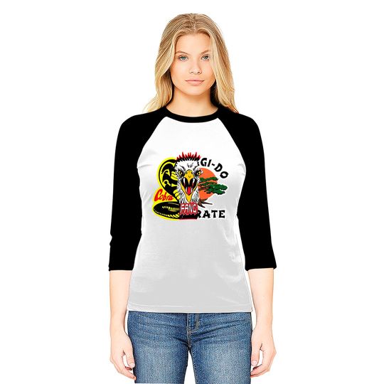 Cobra Kai Eagle Fang Miyagi Do Karate Mash Up Baseball Tees
